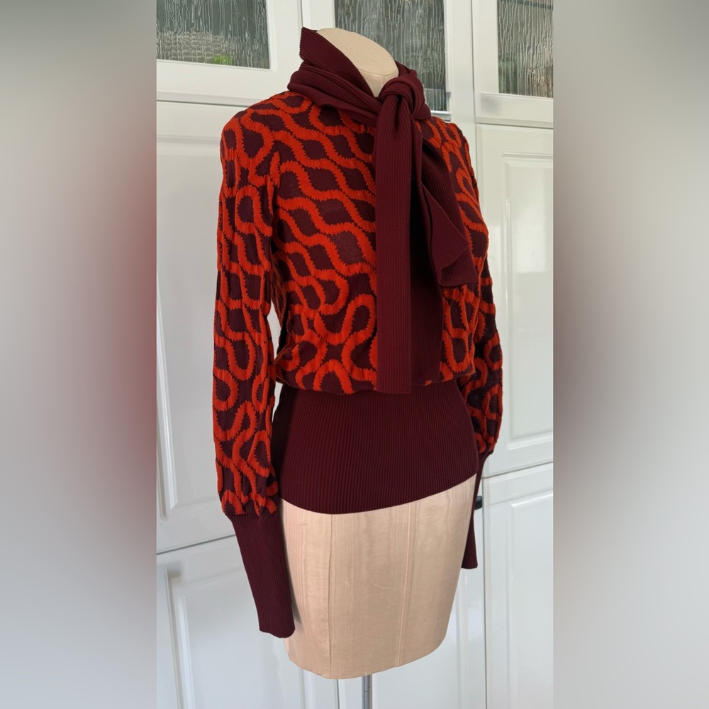 💎RARE VTG 90s Vivienne Westwood x Wolford Squiggles Stretch Top - S - Picture 7 of 16